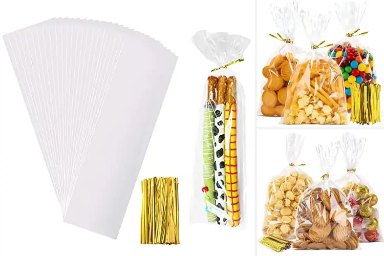 Detailed view of Best 100 Pack Clear Bags With Twist Ties