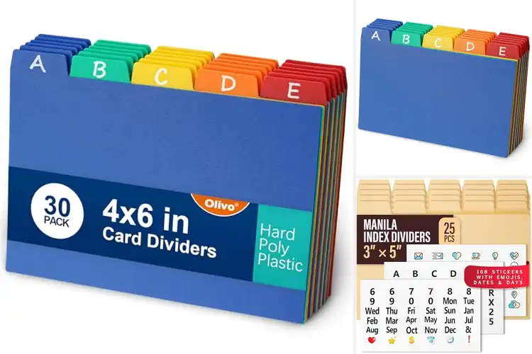 Detailed view of Best Card File Dividers