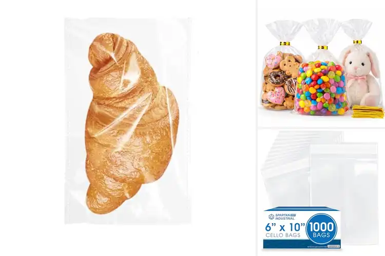Detailed view of Best Clear Cellophane Bags 6×10 For Cookies