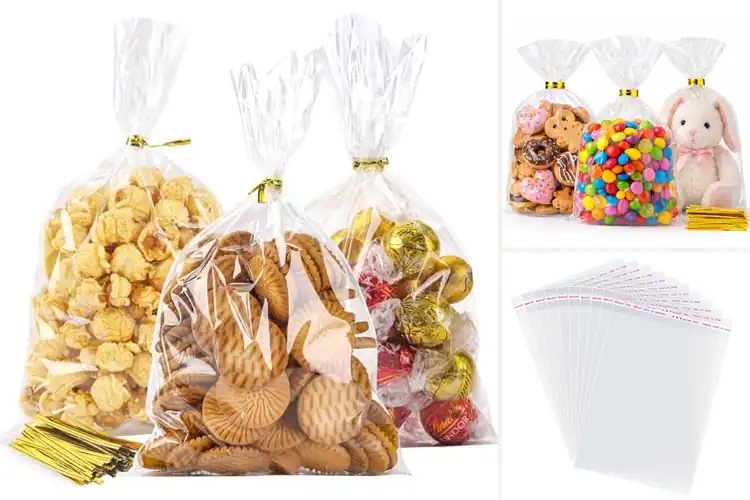 Detailed view of Best Clear Cellophane Bags for Fresh Treats & Gifts