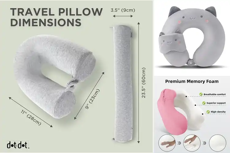 Detailed view of Best Neck Support Travel Pillow For Kids Memory Foam
