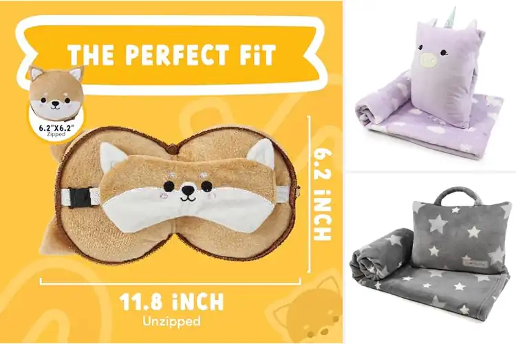 Detailed view of Best Portable Kids Travel Pillow Set