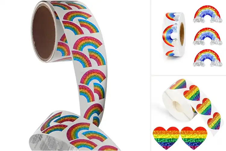 Detailed view of Best Prismatic Rainbow Stickers