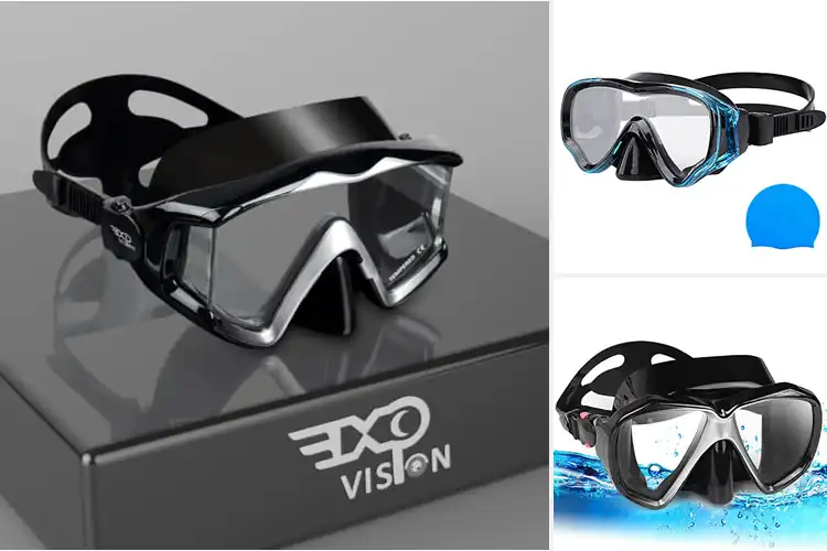 Detailed view of Best Tempered Glass Swim Masks: Clear, Calm Underwater Views