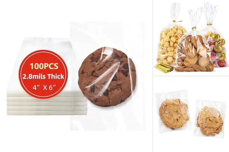 Detailed view of Best Treat Bags for Cookies: Crisp, Fresh & Showcase-Ready
